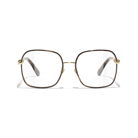 Square Eyeglasses Metal Gold & Tortoise 